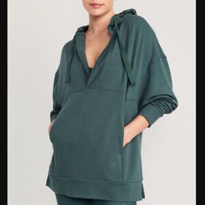 Old Navy Forest Green Oversized Extra Cozy Soft Dolman Hoodie